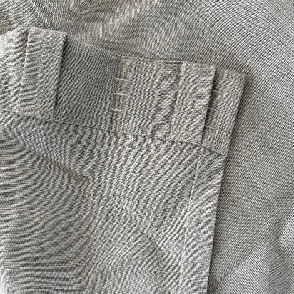 Set 2 Pottery Barn Belgian Linen Curtain Libeco Linen 50x84 Panel Blue Rod